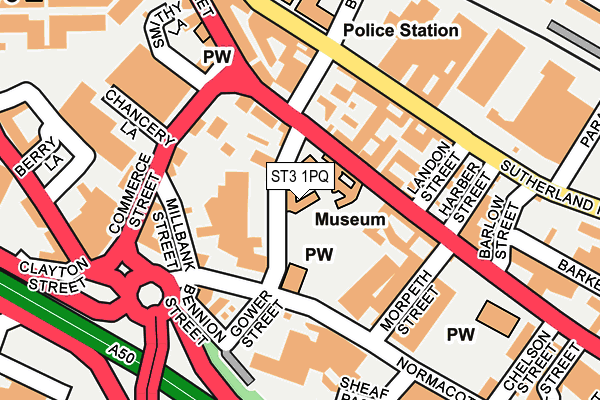 ST3 1PQ map - OS OpenMap – Local (Ordnance Survey) ST3 1PQ map - OS OpenMap – Local (Ordnance Survey)