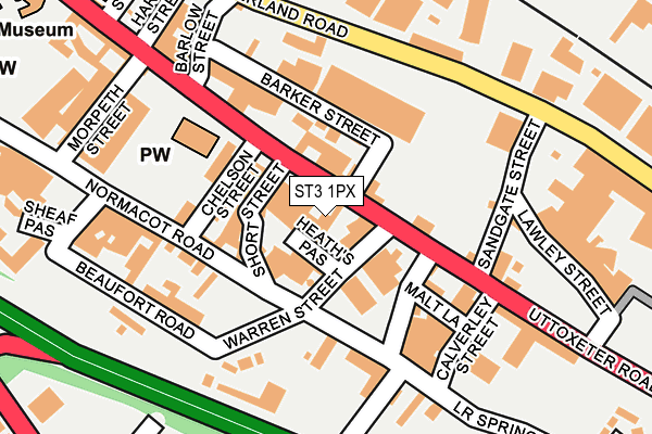 ST3 1PX map - OS OpenMap – Local (Ordnance Survey) ST3 1PX map - OS OpenMap – Local (Ordnance Survey)