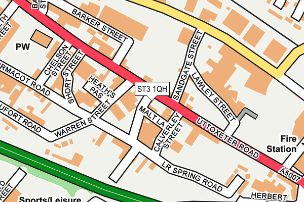 ST3 1QH map - OS OpenMap – Local (Ordnance Survey) ST3 1QH map - OS OpenMap – Local (Ordnance Survey)