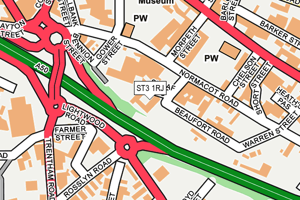 ST3 1RJ map - OS OpenMap – Local (Ordnance Survey) ST3 1RJ map - OS OpenMap – Local (Ordnance Survey)