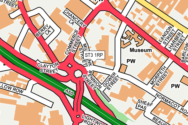 ST3 1RP map - OS OpenMap – Local (Ordnance Survey) ST3 1RP map - OS OpenMap – Local (Ordnance Survey)