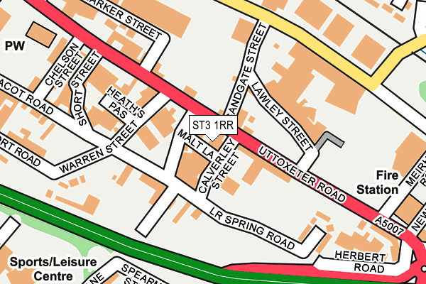 ST3 1RR map - OS OpenMap – Local (Ordnance Survey) ST3 1RR map - OS OpenMap – Local (Ordnance Survey)