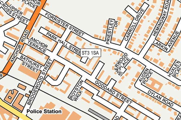 ST3 1SA map - OS OpenMap – Local (Ordnance Survey) ST3 1SA map - OS OpenMap – Local (Ordnance Survey)