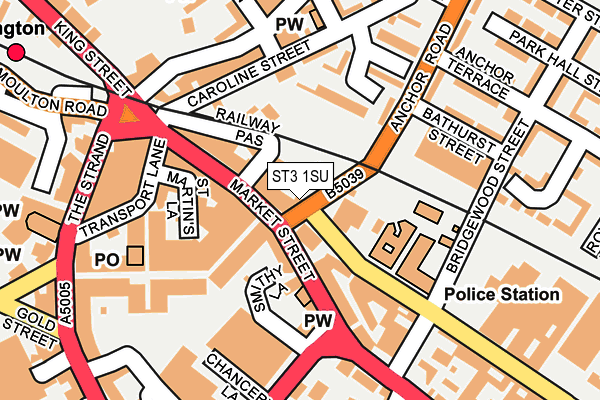 ST3 1SU map - OS OpenMap – Local (Ordnance Survey) ST3 1SU map - OS OpenMap – Local (Ordnance Survey)