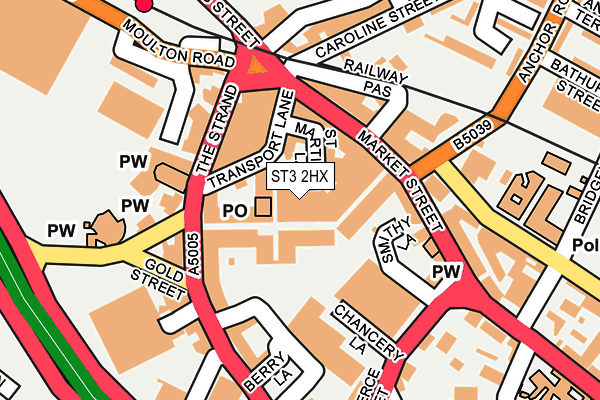 ST3 2HX map - OS OpenMap – Local (Ordnance Survey) ST3 2HX map - OS OpenMap – Local (Ordnance Survey)