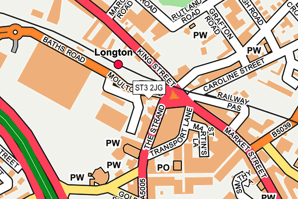 ST3 2JG map - OS OpenMap – Local (Ordnance Survey) ST3 2JG map - OS OpenMap – Local (Ordnance Survey)