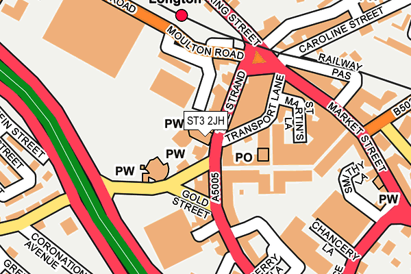 ST3 2JH map - OS OpenMap – Local (Ordnance Survey) ST3 2JH map - OS OpenMap – Local (Ordnance Survey)