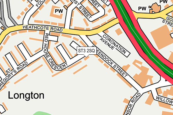 ST3 2SQ map - OS OpenMap – Local (Ordnance Survey) ST3 2SQ map - OS OpenMap – Local (Ordnance Survey)