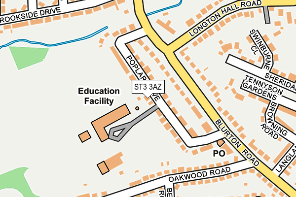 ST3 3AZ map - OS OpenMap – Local (Ordnance Survey) ST3 3AZ map - OS OpenMap – Local (Ordnance Survey)
