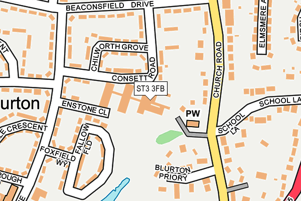 ST3 3FB map - OS OpenMap – Local (Ordnance Survey) ST3 3FB map - OS OpenMap – Local (Ordnance Survey)
