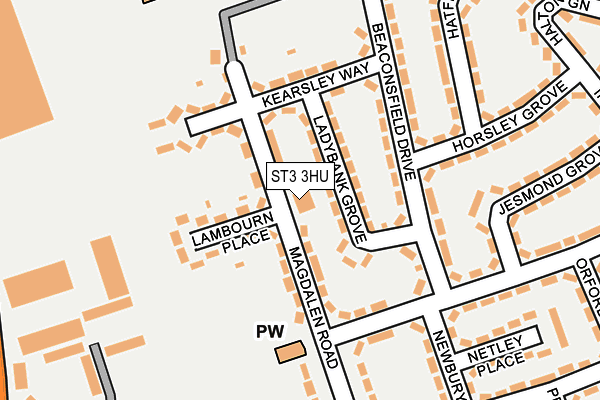 ST3 3HU map - OS OpenMap – Local (Ordnance Survey) ST3 3HU map - OS OpenMap – Local (Ordnance Survey)