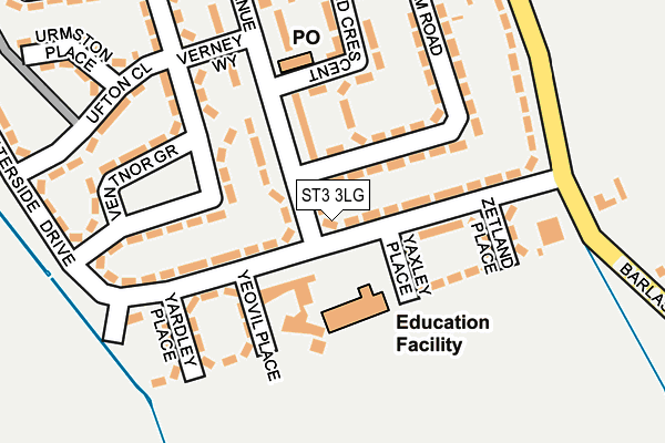 ST3 3LG map - OS OpenMap – Local (Ordnance Survey) ST3 3LG map - OS OpenMap – Local (Ordnance Survey)