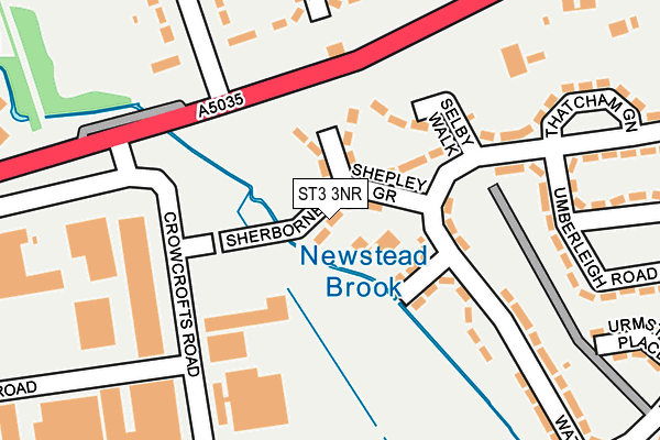 ST3 3NR map - OS OpenMap – Local (Ordnance Survey) ST3 3NR map - OS OpenMap – Local (Ordnance Survey)