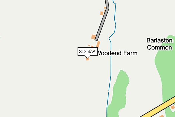 ST3 4AA map - OS OpenMap – Local (Ordnance Survey) ST3 4AA map - OS OpenMap – Local (Ordnance Survey)
