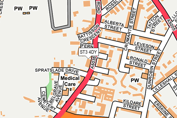ST3 4DY map - OS OpenMap – Local (Ordnance Survey) ST3 4DY map - OS OpenMap – Local (Ordnance Survey)
