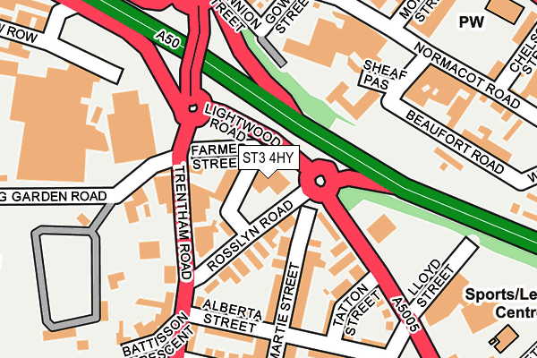 ST3 4HY map - OS OpenMap – Local (Ordnance Survey) ST3 4HY map - OS OpenMap – Local (Ordnance Survey)