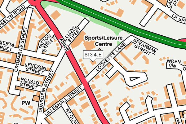 ST3 4JE map - OS OpenMap – Local (Ordnance Survey) ST3 4JE map - OS OpenMap – Local (Ordnance Survey)