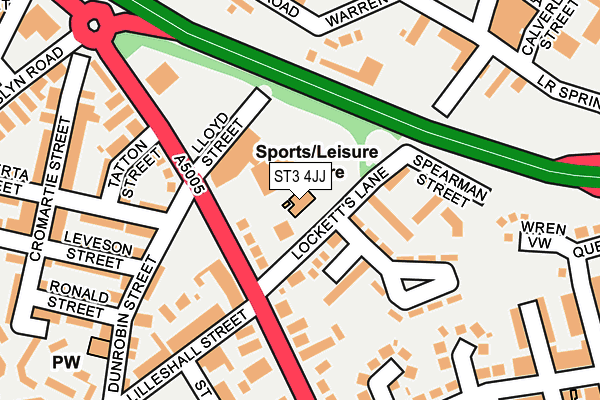 ST3 4JJ map - OS OpenMap – Local (Ordnance Survey) ST3 4JJ map - OS OpenMap – Local (Ordnance Survey)