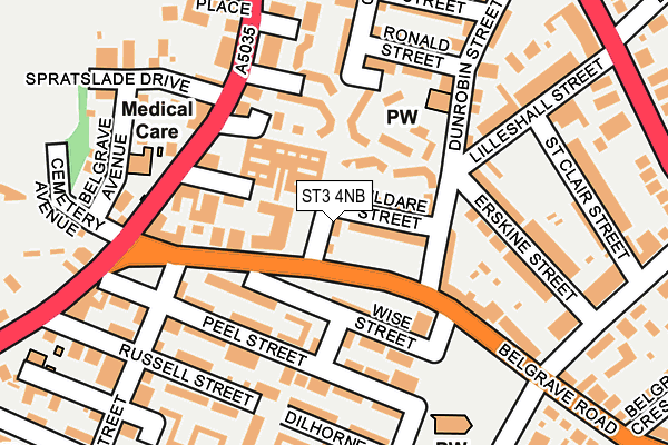 ST3 4NB map - OS OpenMap – Local (Ordnance Survey) ST3 4NB map - OS OpenMap – Local (Ordnance Survey)
