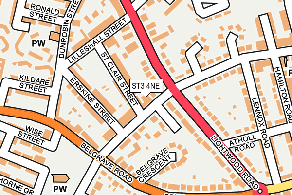 ST3 4NE map - OS OpenMap – Local (Ordnance Survey) ST3 4NE map - OS OpenMap – Local (Ordnance Survey)