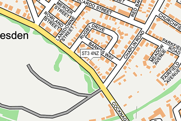 ST3 4NZ map - OS OpenMap – Local (Ordnance Survey) ST3 4NZ map - OS OpenMap – Local (Ordnance Survey)