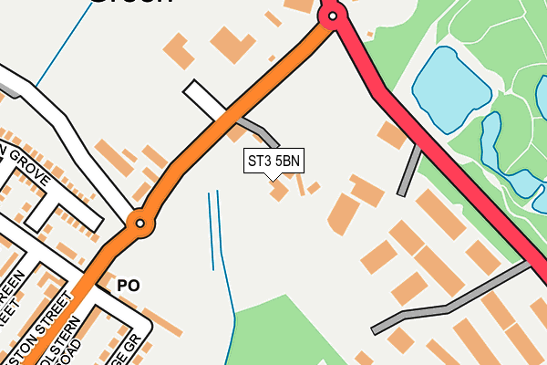 ST3 5BN map - OS OpenMap – Local (Ordnance Survey) ST3 5BN map - OS OpenMap – Local (Ordnance Survey)
