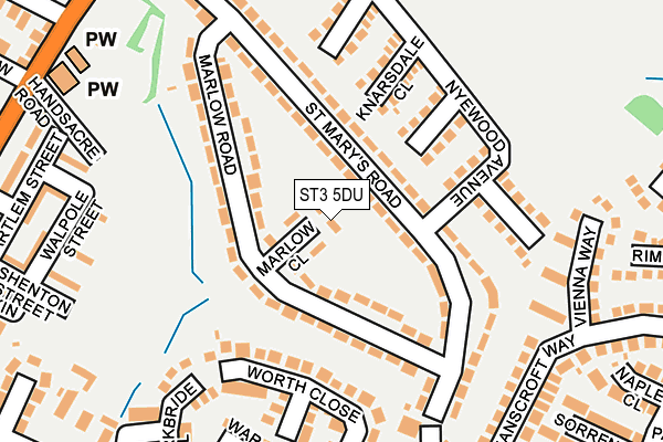 ST3 5DU map - OS OpenMap – Local (Ordnance Survey) ST3 5DU map - OS OpenMap – Local (Ordnance Survey)