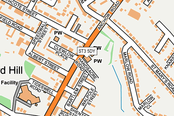ST3 5DY map - OS OpenMap – Local (Ordnance Survey) ST3 5DY map - OS OpenMap – Local (Ordnance Survey)