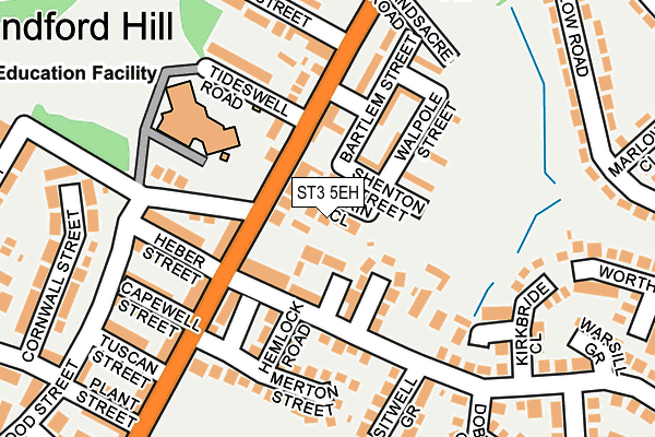 ST3 5EH map - OS OpenMap – Local (Ordnance Survey) ST3 5EH map - OS OpenMap – Local (Ordnance Survey)