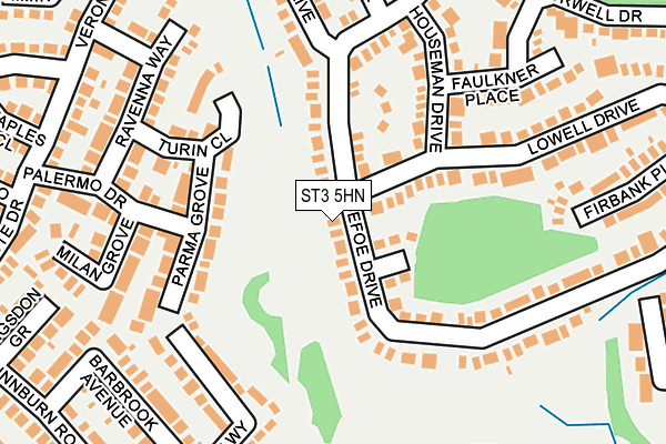 ST3 5HN map - OS OpenMap – Local (Ordnance Survey) ST3 5HN map - OS OpenMap – Local (Ordnance Survey)