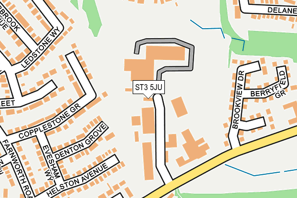 ST3 5JU map - OS OpenMap – Local (Ordnance Survey) ST3 5JU map - OS OpenMap – Local (Ordnance Survey)