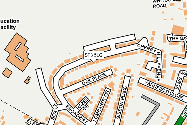 ST3 5LG map - OS OpenMap – Local (Ordnance Survey) ST3 5LG map - OS OpenMap – Local (Ordnance Survey)