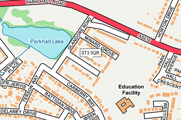 ST3 5QR map - OS OpenMap – Local (Ordnance Survey) ST3 5QR map - OS OpenMap – Local (Ordnance Survey)