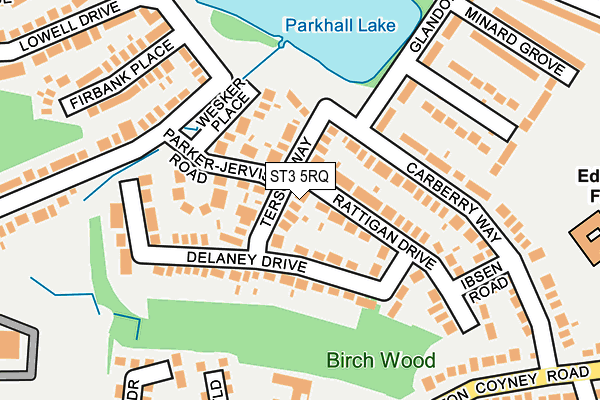 ST3 5RQ map - OS OpenMap – Local (Ordnance Survey)