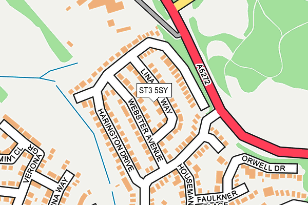 ST3 5SY map - OS OpenMap – Local (Ordnance Survey) ST3 5SY map - OS OpenMap – Local (Ordnance Survey)