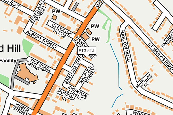 ST3 5TJ map - OS OpenMap – Local (Ordnance Survey) ST3 5TJ map - OS OpenMap – Local (Ordnance Survey)