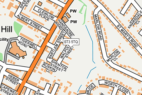 ST3 5TQ map - OS OpenMap – Local (Ordnance Survey) ST3 5TQ map - OS OpenMap – Local (Ordnance Survey)