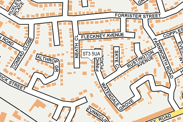 ST3 5UA map - OS OpenMap – Local (Ordnance Survey) ST3 5UA map - OS OpenMap – Local (Ordnance Survey)
