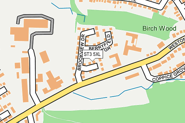 ST3 5XL map - OS OpenMap – Local (Ordnance Survey) ST3 5XL map - OS OpenMap – Local (Ordnance Survey)