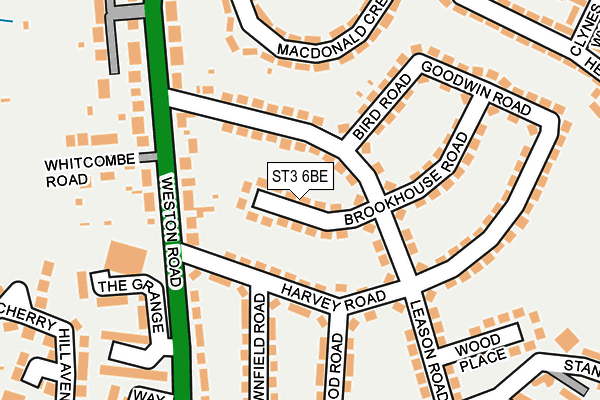 ST3 6BE map - OS OpenMap – Local (Ordnance Survey) ST3 6BE map - OS OpenMap – Local (Ordnance Survey)