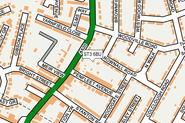 ST3 6BU map - OS OpenMap – Local (Ordnance Survey) ST3 6BU map - OS OpenMap – Local (Ordnance Survey)