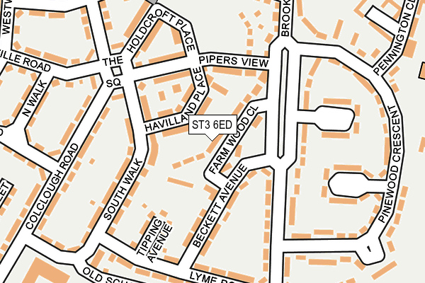 ST3 6ED map - OS OpenMap – Local (Ordnance Survey) ST3 6ED map - OS OpenMap – Local (Ordnance Survey)