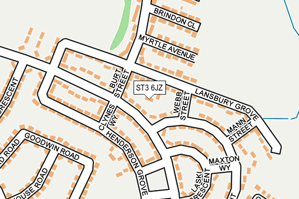 ST3 6JZ map - OS OpenMap – Local (Ordnance Survey) ST3 6JZ map - OS OpenMap – Local (Ordnance Survey)
