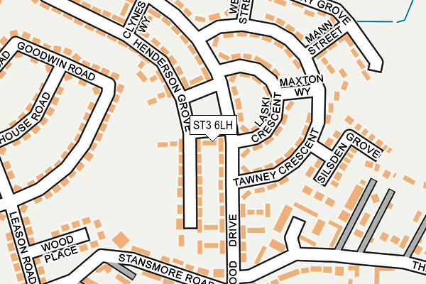 ST3 6LH map - OS OpenMap – Local (Ordnance Survey) ST3 6LH map - OS OpenMap – Local (Ordnance Survey)