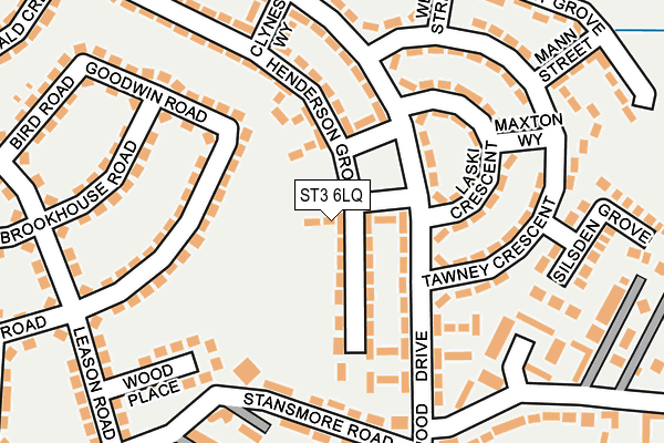 ST3 6LQ map - OS OpenMap – Local (Ordnance Survey) ST3 6LQ map - OS OpenMap – Local (Ordnance Survey)