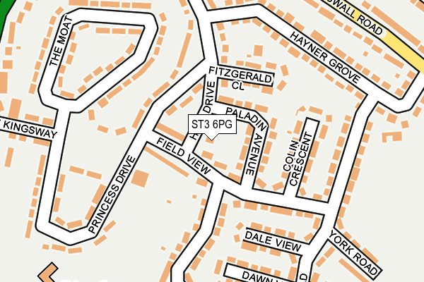 ST3 6PG map - OS OpenMap – Local (Ordnance Survey) ST3 6PG map - OS OpenMap – Local (Ordnance Survey)