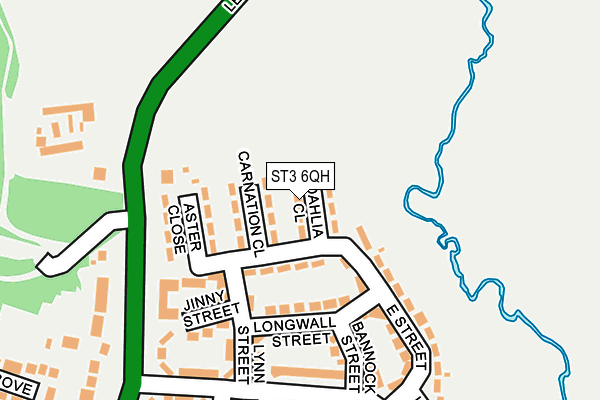 ST3 6QH map - OS OpenMap – Local (Ordnance Survey) ST3 6QH map - OS OpenMap – Local (Ordnance Survey)