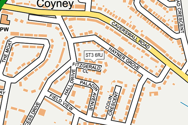 ST3 6RJ map - OS OpenMap – Local (Ordnance Survey) ST3 6RJ map - OS OpenMap – Local (Ordnance Survey)