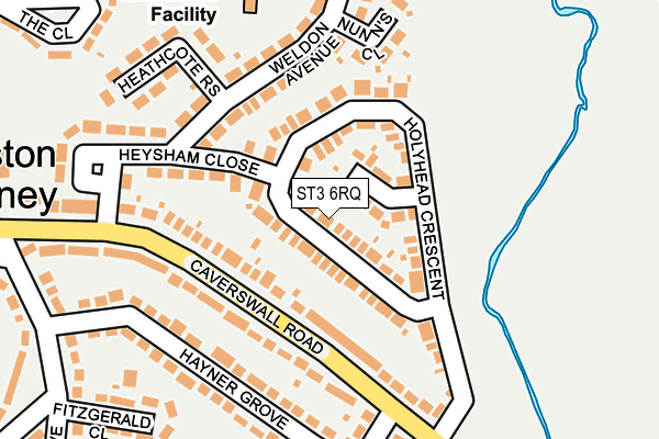 ST3 6RQ map - OS OpenMap – Local (Ordnance Survey) ST3 6RQ map - OS OpenMap – Local (Ordnance Survey)