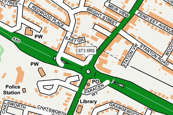 ST3 6RS map - OS OpenMap – Local (Ordnance Survey) ST3 6RS map - OS OpenMap – Local (Ordnance Survey)
